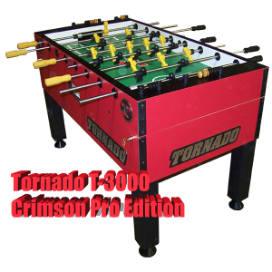 Tornado T3000 Crimson Foosball - Click Image to Close